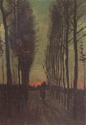 Vincent Van Gogh Avenue of Poplars at Sunset (nn04) oil painting picture wholesale